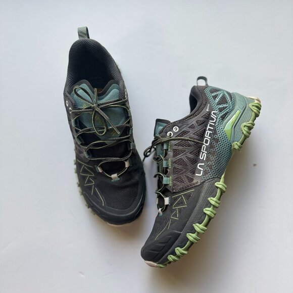 LA SPORTIVA Bushido II GTX Womens Size 8.5 Carbon/Mist Mountain Running Ergonomi - Picture 11 of 11